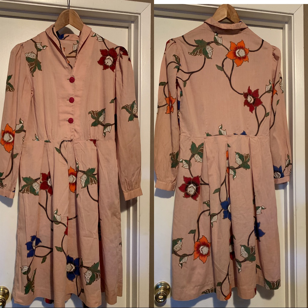 Vintage Floral Midi Dress